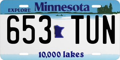 MN license plate 653TUN