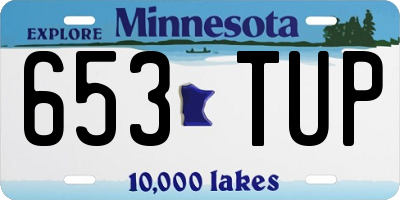 MN license plate 653TUP