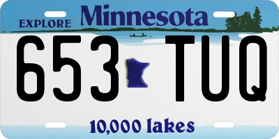 MN license plate 653TUQ