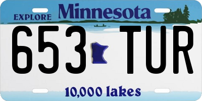 MN license plate 653TUR