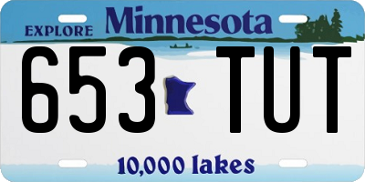 MN license plate 653TUT