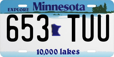 MN license plate 653TUU