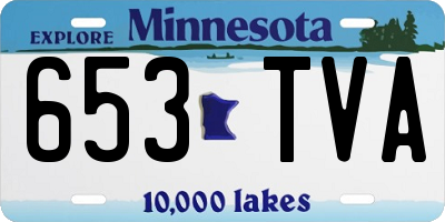 MN license plate 653TVA