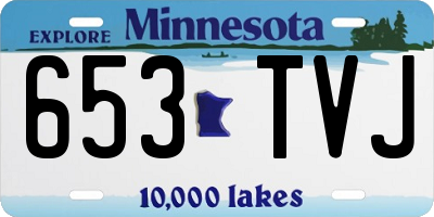 MN license plate 653TVJ