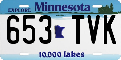 MN license plate 653TVK
