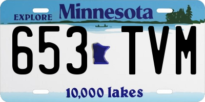 MN license plate 653TVM