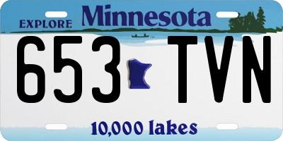 MN license plate 653TVN