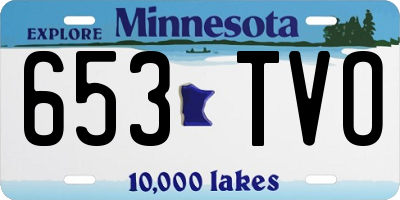 MN license plate 653TVO