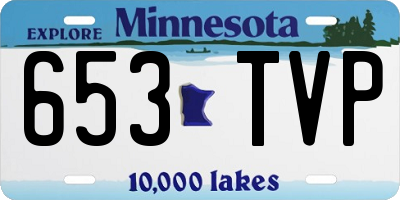 MN license plate 653TVP