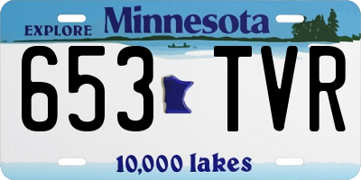 MN license plate 653TVR