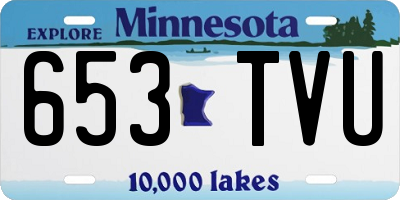 MN license plate 653TVU
