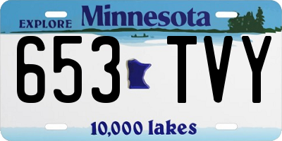 MN license plate 653TVY