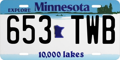 MN license plate 653TWB
