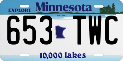 MN license plate 653TWC