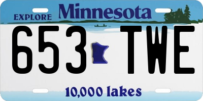 MN license plate 653TWE