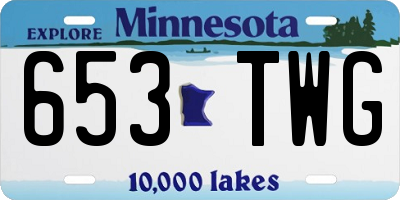 MN license plate 653TWG