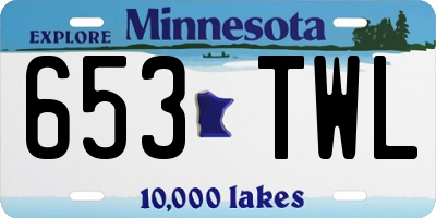 MN license plate 653TWL