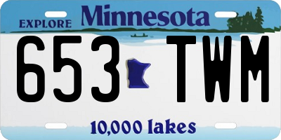 MN license plate 653TWM