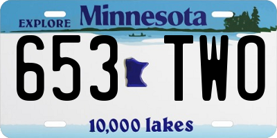 MN license plate 653TWO