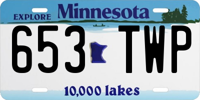 MN license plate 653TWP