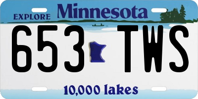 MN license plate 653TWS