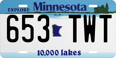 MN license plate 653TWT