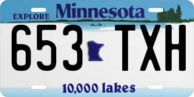MN license plate 653TXH