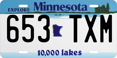 MN license plate 653TXM