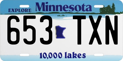 MN license plate 653TXN