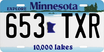 MN license plate 653TXR
