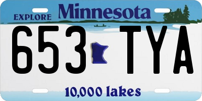 MN license plate 653TYA