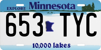 MN license plate 653TYC
