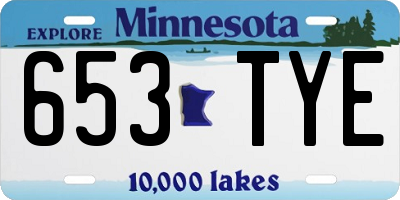 MN license plate 653TYE