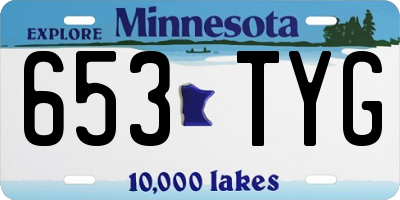 MN license plate 653TYG
