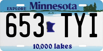 MN license plate 653TYI