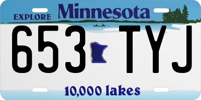 MN license plate 653TYJ