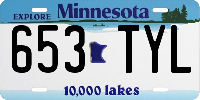 MN license plate 653TYL