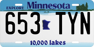 MN license plate 653TYN