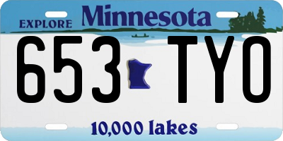 MN license plate 653TYO