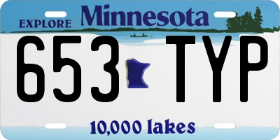 MN license plate 653TYP