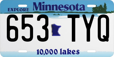 MN license plate 653TYQ