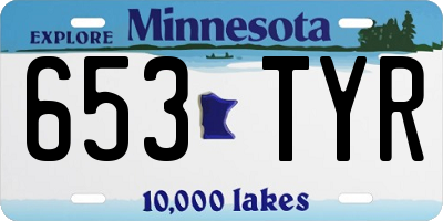MN license plate 653TYR
