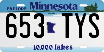 MN license plate 653TYS