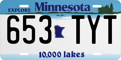 MN license plate 653TYT