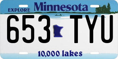 MN license plate 653TYU