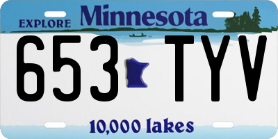 MN license plate 653TYV