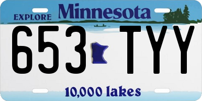 MN license plate 653TYY