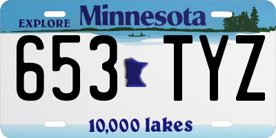 MN license plate 653TYZ