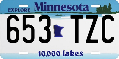 MN license plate 653TZC