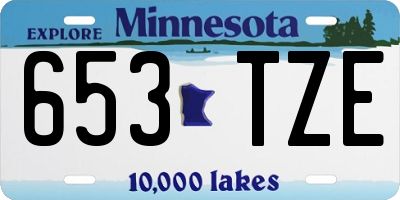 MN license plate 653TZE